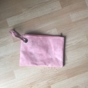 Pink wrist purse fake leather